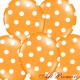 Balon pomarańczowy w białe kropki