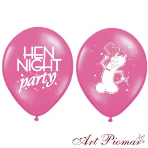Balon na wieczór panieński "Hen Night Party" różowy
