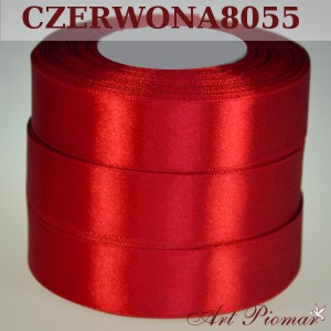 Tasiemka satynowa 12mm kolor 8055 Czerwona