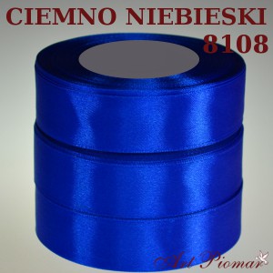 Tasiemka satynowa 12mm kolor 8108 Ciemno niebieski