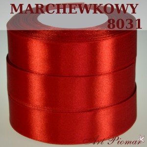 Tasiemka satynowa 25mm kolor 8031 marchewskowy