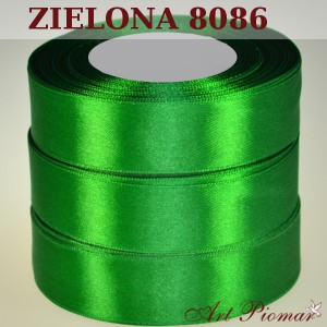 Tasiemka satynowa 25mm kolor 8086 zielony