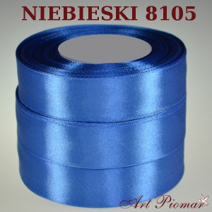 Tasiemka satynowa 25mm kolor 8105 niebieski