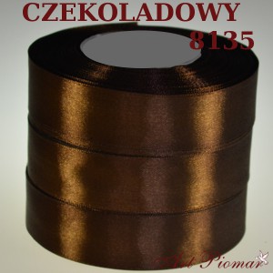 Tasiemka satynowa 25mm kolor 8135 czekoladowy
